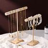 Handmade Jewelry Organiser for Bracelets and Bangles Elegant Necklace and Hair Band Display Stand with Wooden Base