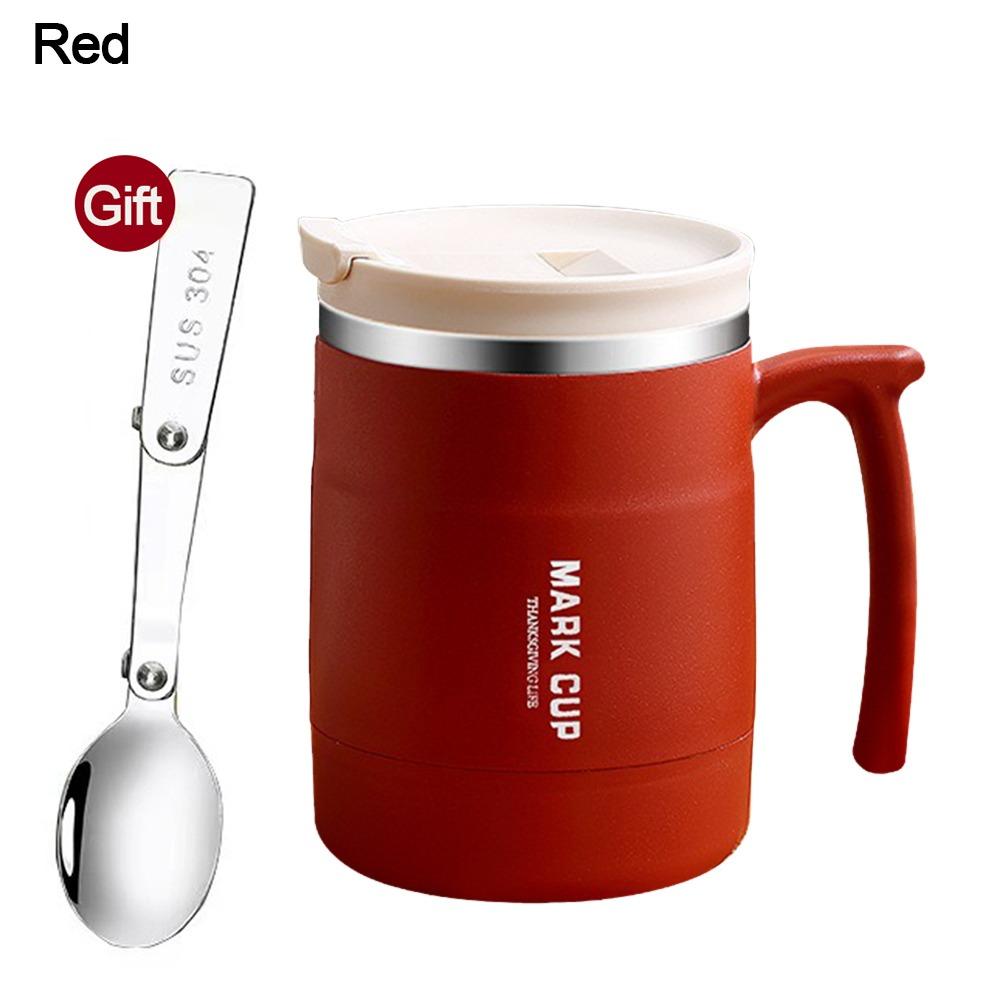 

Portable 500ml Water Cup Leak-proof 304 Stainless Steel Cartoon Insulated Cup with Carrying Handle Large Capacity Coffee Mug красный