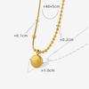 Letter Lucky Necklace for Women Snake Bone Round Bead Chain Clavicle Choker Pendant Stainless Steel Jewelry Accessories
