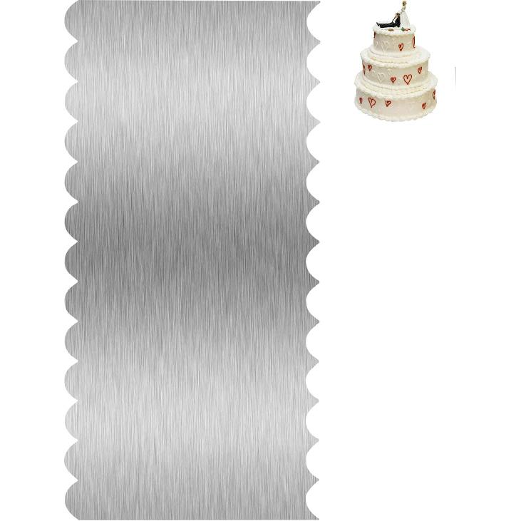 Cake Scraper Smoother Cake Decorating Supplies Kit 8.6 Inch Metal Bench Scraper for Baking Buttercream Smoother Stainless Steel Frosting Cake Comb