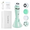 Waterproof 4 in 1 Electric Face Cleansing Brush Vibration Massage 360° Clean Facial Pore Skincare Tools Four Replacement Heads