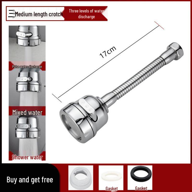 Universal Kitchen Faucet Aerator & Anti-Splash Shower Head with Filter
