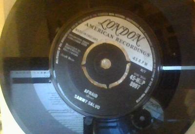 7-inch Single SAMMY SALVO - Afraid / Marble Heart 45HLP8997 London Records 1959 VK Rock Gebruikt