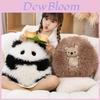 Cartoon Panda Hedgehog Plush Pillow Lumbar Cushion For Kids And Sofa Decor