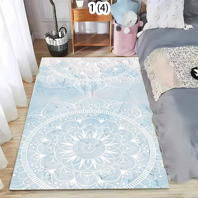 

Retro Totem Printed Indoor Carpet Mysterious and Minimalist Living Room Bedroom Entrance Anti Slip Door Mat Home Decoration Rug 40X60cm