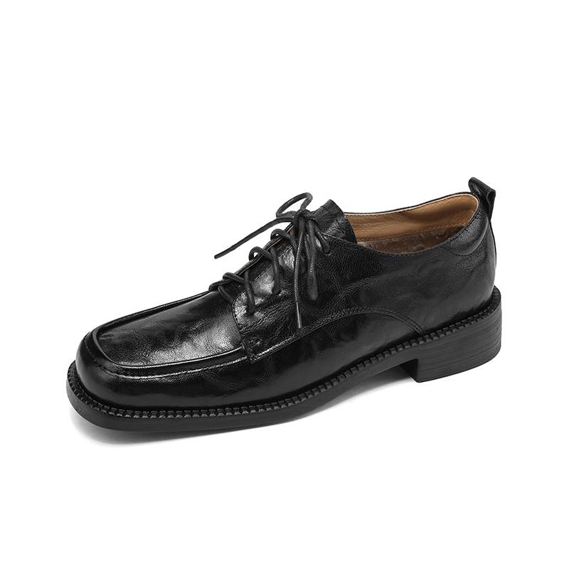 Krazing Pot Sheepskin Round Toe Size 42 Loafers Med Heels Lace Up Size 41 Rome Gladiator Autumn Pumps