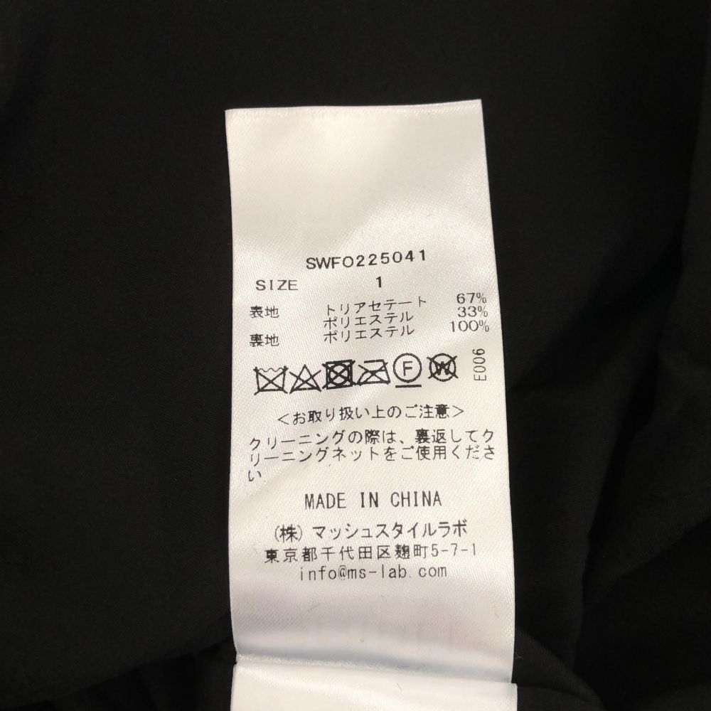 SNIDEL Long sleeve Velor Knee-length dress 1 black SWFO225041 Women Used