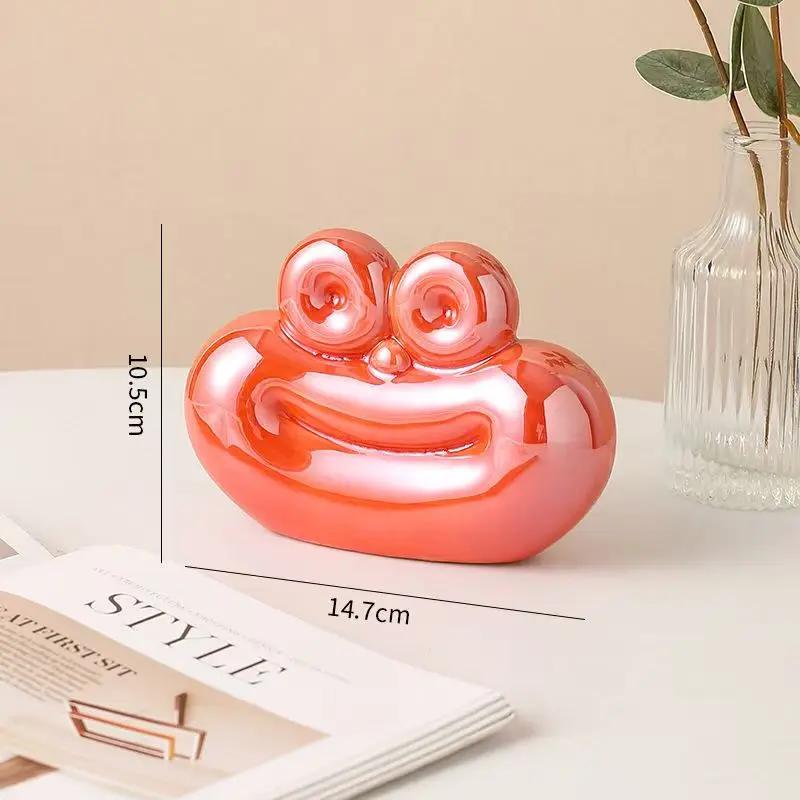 

14.7cm Ceramic Sausage Lips Abstract Ornament Creative Sculpture Study Room Statue Home Office Accessories Festival Decoration оранжевый