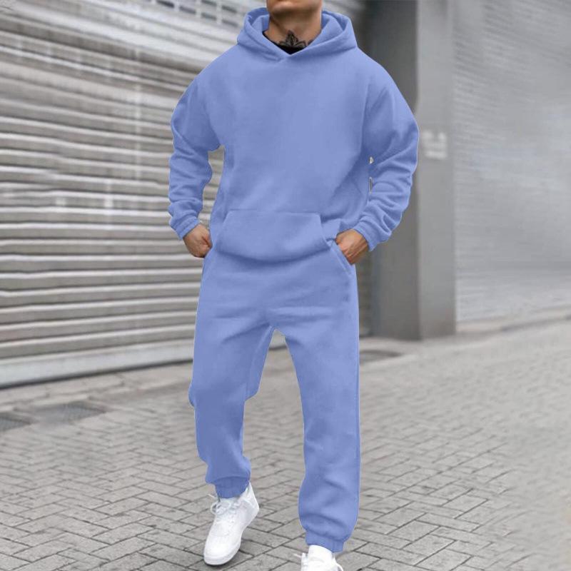 2025 European & American Autumn/Winter Plus Velvet Fashion Hoodie Set: Casual Loose Fit, Long Sleeve & Hooded