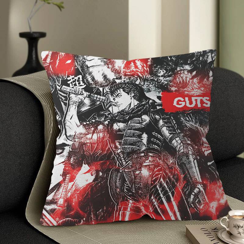 Anime Berserk Cushion Cover Car Throw Pillow Case For Sofa Car Christmas Gift 40X40Cm 45X45Cm