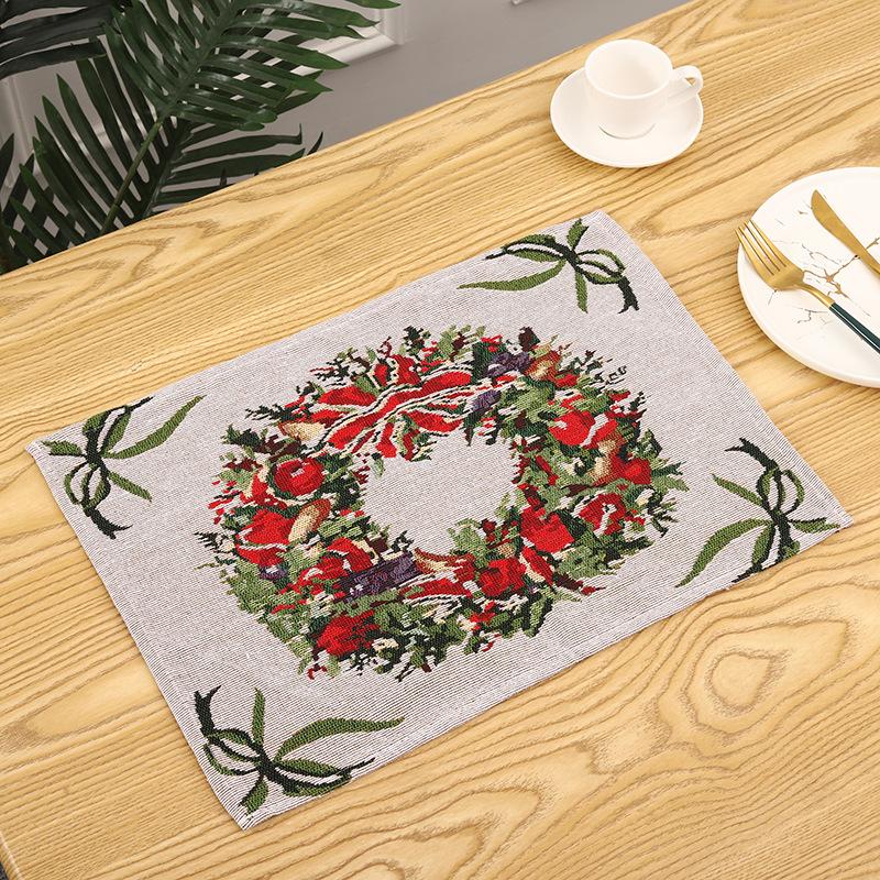 New Christmas Supplies Cartoon Santa Claus Placemat Christmas Ornaments Dining Table Insulation Pad Christmas Tree Decoration