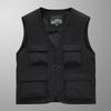Photographer waterproof vest, sleeveless outdoor new multi-pocket quick-drying fishing vest, men's thin mountaineering