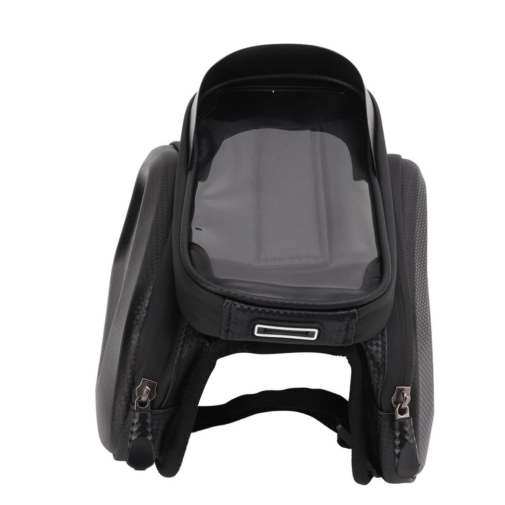 Bike Frame Bag PU Leather Waterproof Transparent Sun Visor Side Bags Stable Durable Bike Phone Bag