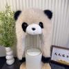 Faux Mink Fur Cap Plush Panda Hat Winter Women'S Ear Protection Hat Fashion Bomber Hat Outdoor Thicken Furry Wind Snow Caps