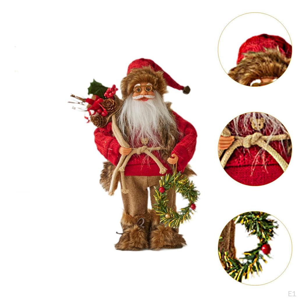 Festive Santa Claus Doll Traditional Christmas Decor Ornament for Home