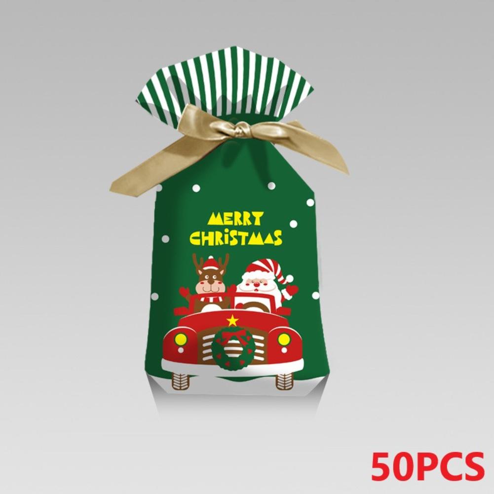 

50 шт. Рождественский подарок Мультяшный пакет Подарочная коробка Пакет для конфет и печенья Украшение Рождественская вечеринка Подарочный пакет Детская вечеринка по случаю дня рождения