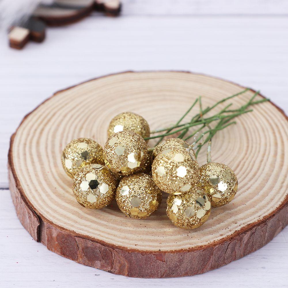 DIY Party Supplies Christmas Ornament Wedding Decoration Small Berries Stamens Artificial Flower Christmas Decor Red Berries