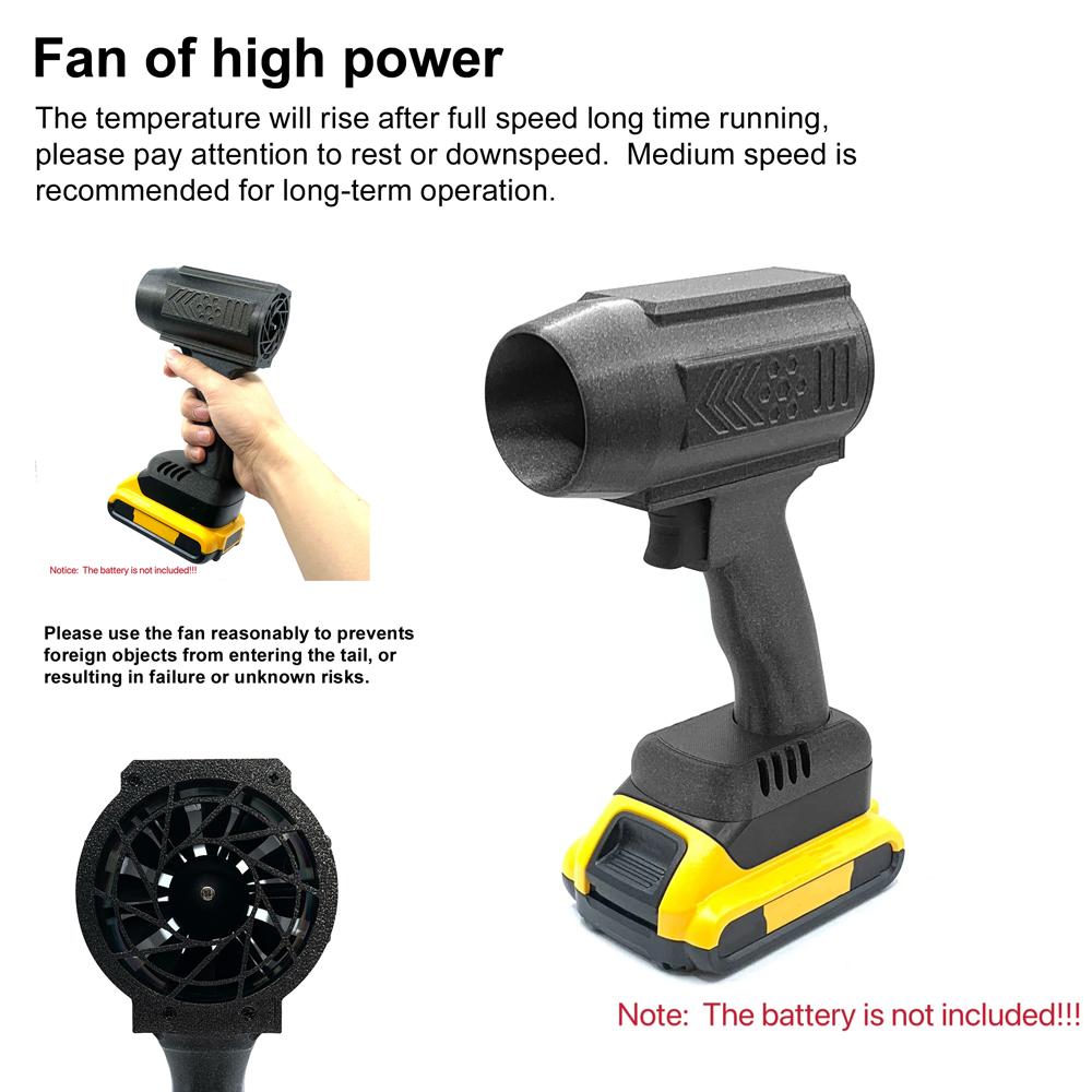 Rotary Car Wash Air Gun Turbo Jet Fan Electric Powerful Blowers Violent Fan Snow Removal Air Dryer for Milwaukee Makita Dewalt