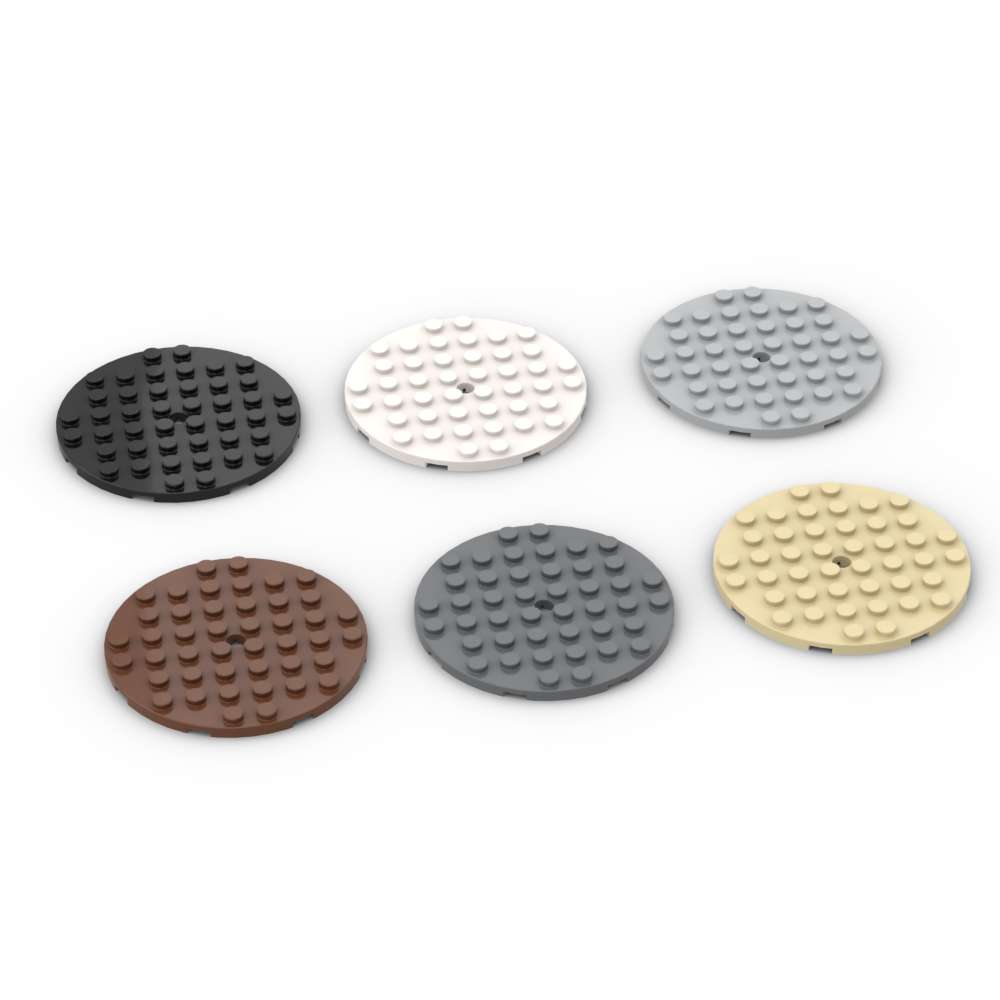 Yiran Toy Unisex Kids Moc 1Pcs 74611 Round 8X8 Featuring Hole Plate Constructing Blocks Set Board Learning-Focused Bricks Particle Toys Children Birthday Kid Gifts