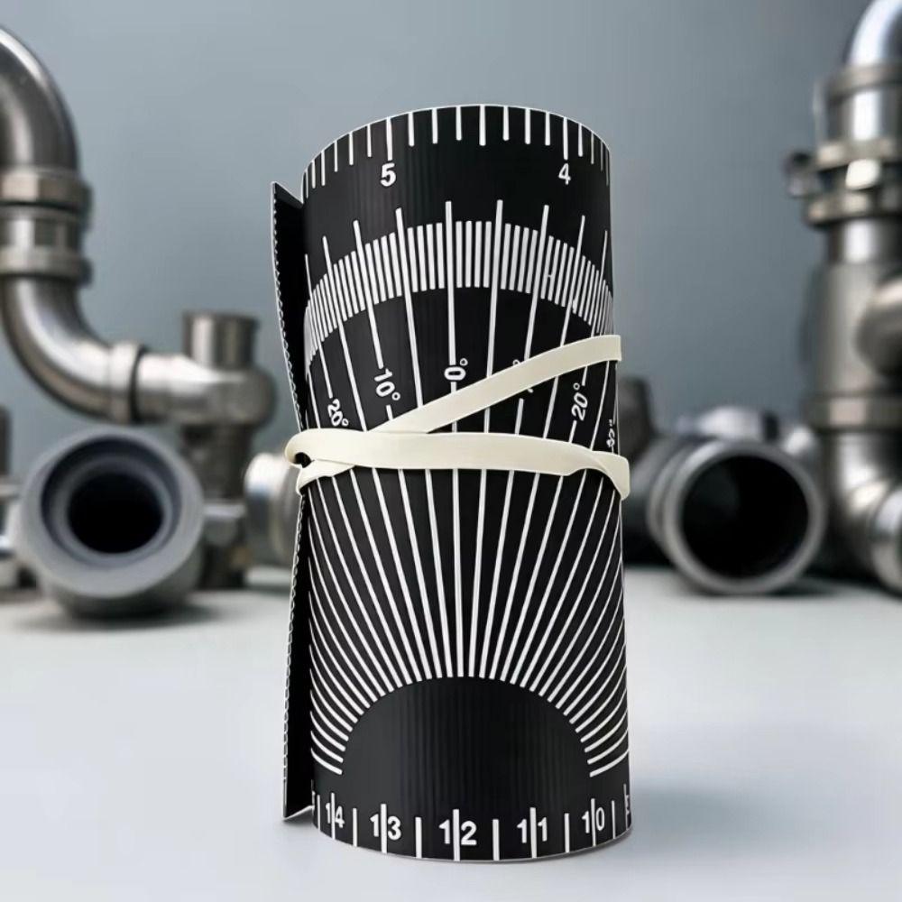 Marcator Circumferință Pânză PVC Șablon Flexibil pentru Layout Bandă de Înfășurare Instrument de Măsurare Conductă Instalator Conducte