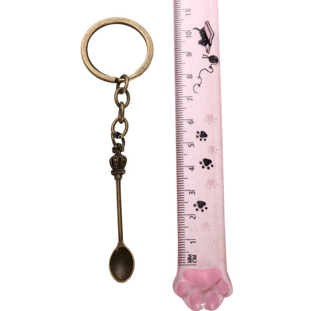 Ornaments Pendant Jewelry Gift Handmade Craft Key Ring Metal Key Chain Trinkets Spoon Keychain