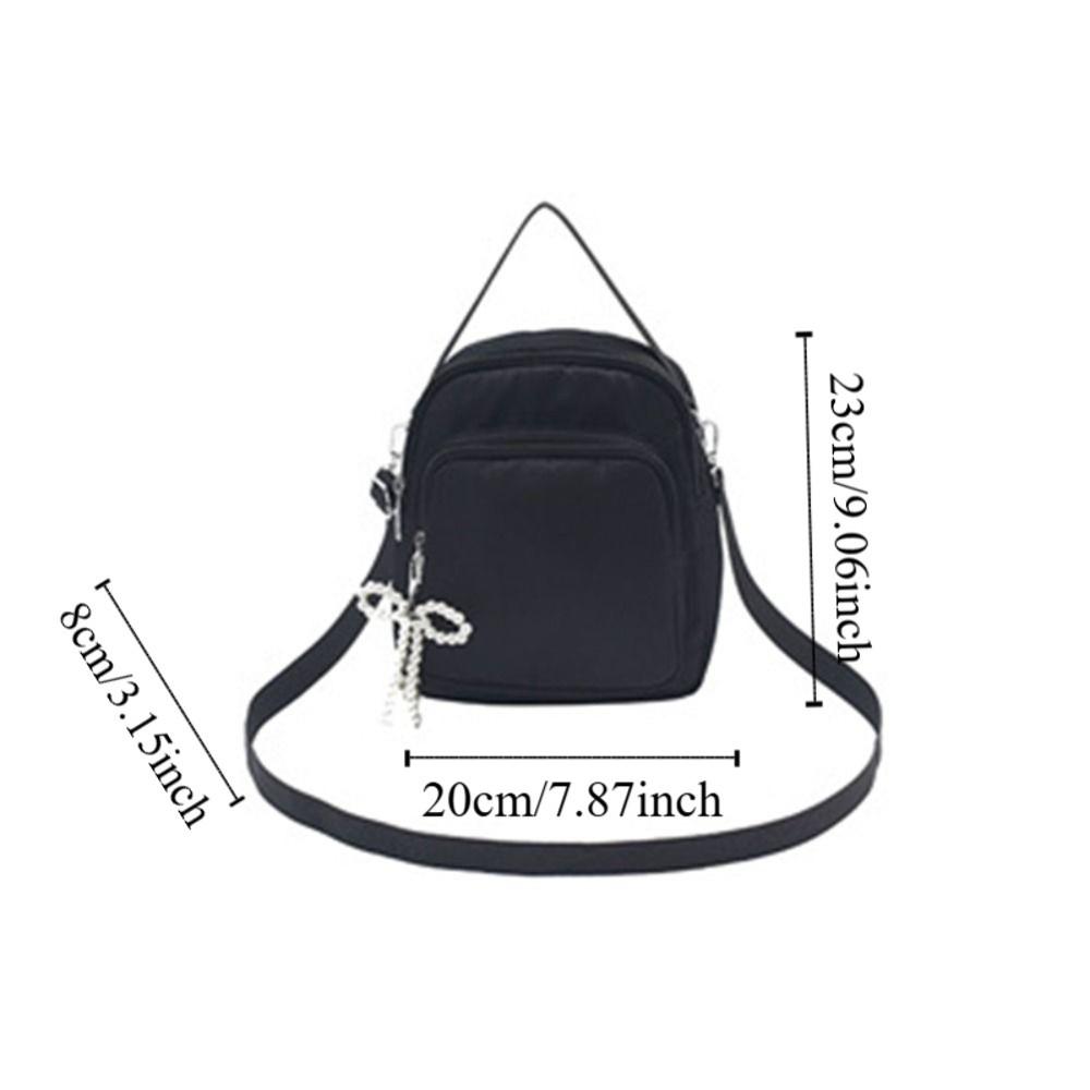 Casual Mini Square Shoulder Bag Waterproof Mobile Phone Pouch Fashion Nylon Crossbody Bag  Travel