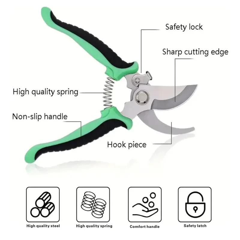 Pruning Heavy Duty Garden Professional Scissors for Branch Trimming Fruit Tree Household Gardening Shears