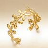 Bracelet Ouvert Ajustable Luxe Floral Européen