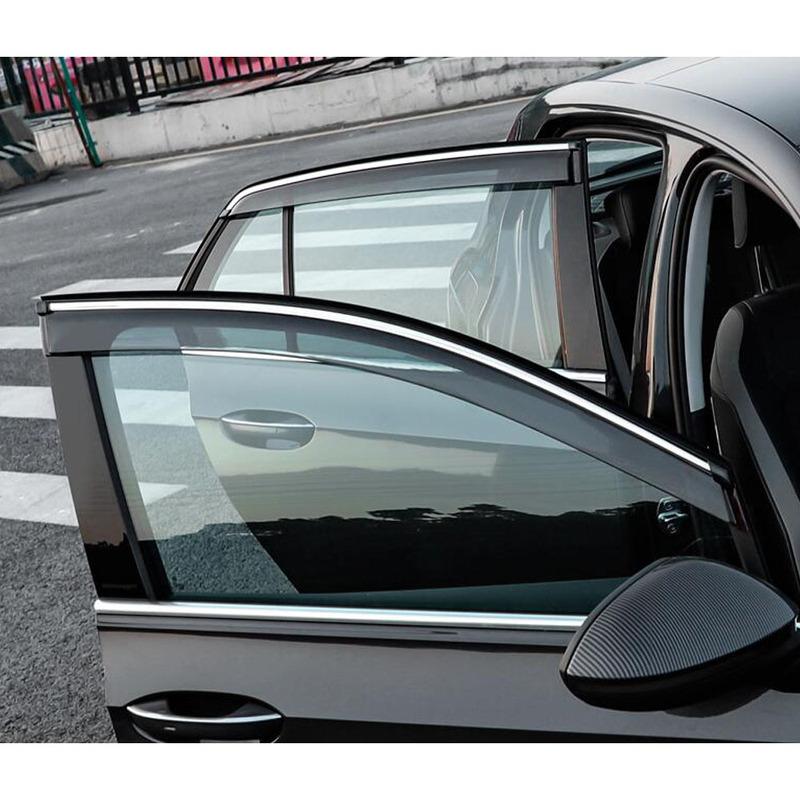 Car Body Plastic Window Glass Wind Visor Rain/Sun Guard Vent Frame Parts 4PCs For VW Volkswagen Golf8 Golf 8