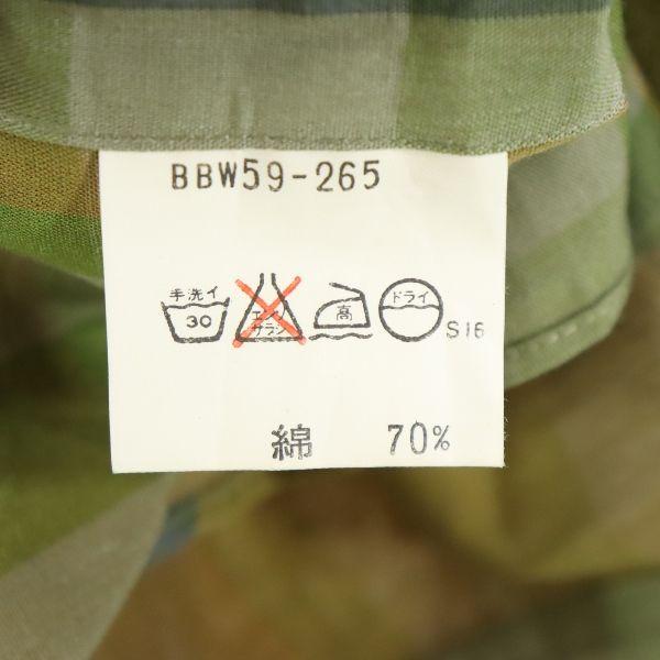 Burberrys 80s 90s vintage check Short sleeve Band collar shirt M Men's Used