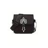 Reflective T Crossbody Bag Trap Star Style Messenger Bag Buckle Decor Flap Shoulder Bag