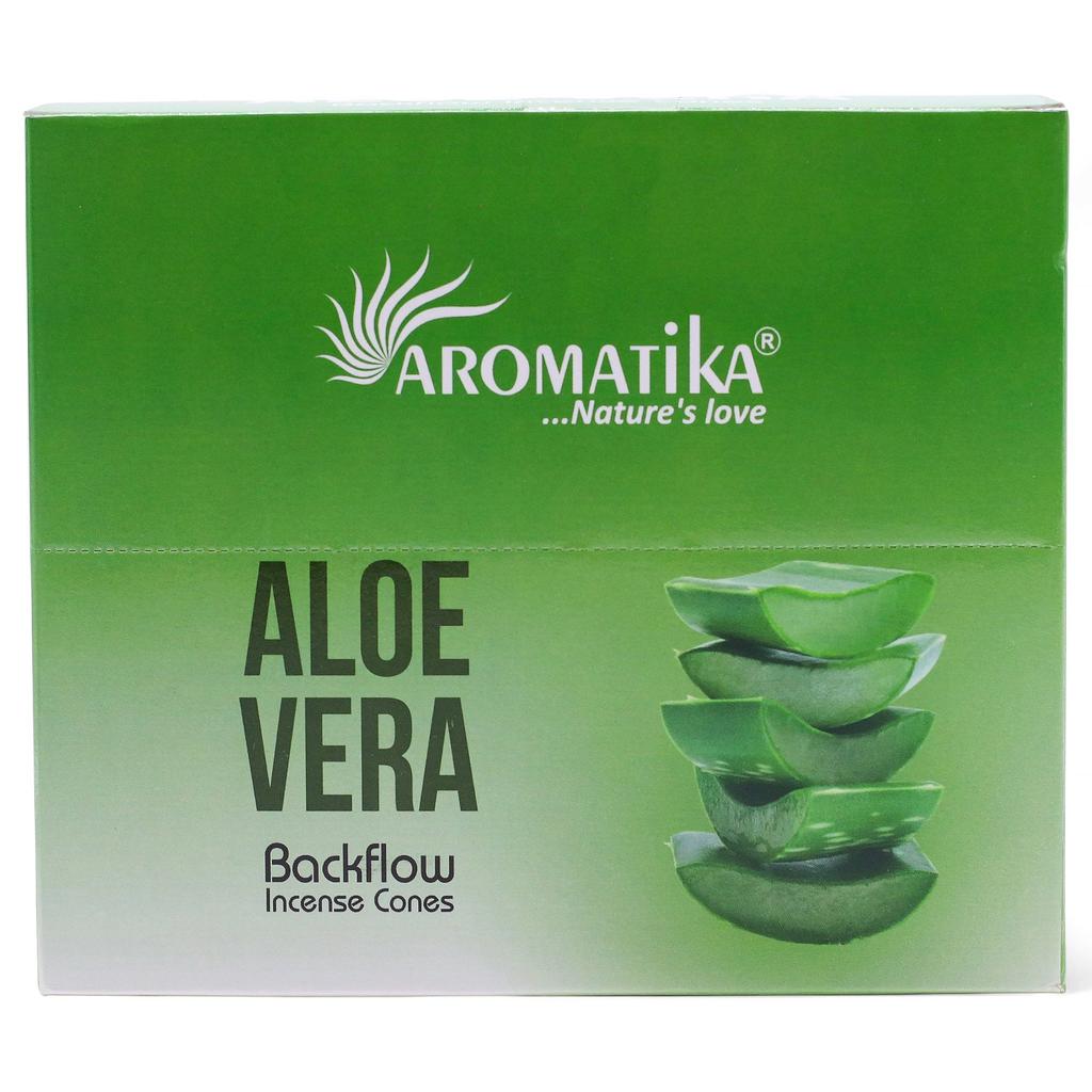 6x Kadzidełka stożkowe Backflow Aloes, Opakowanie 10 szt.