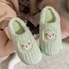 Cotton slippers women's autumn and winter new home indoor warm non-slip soft sole plush couple cotton shoes men