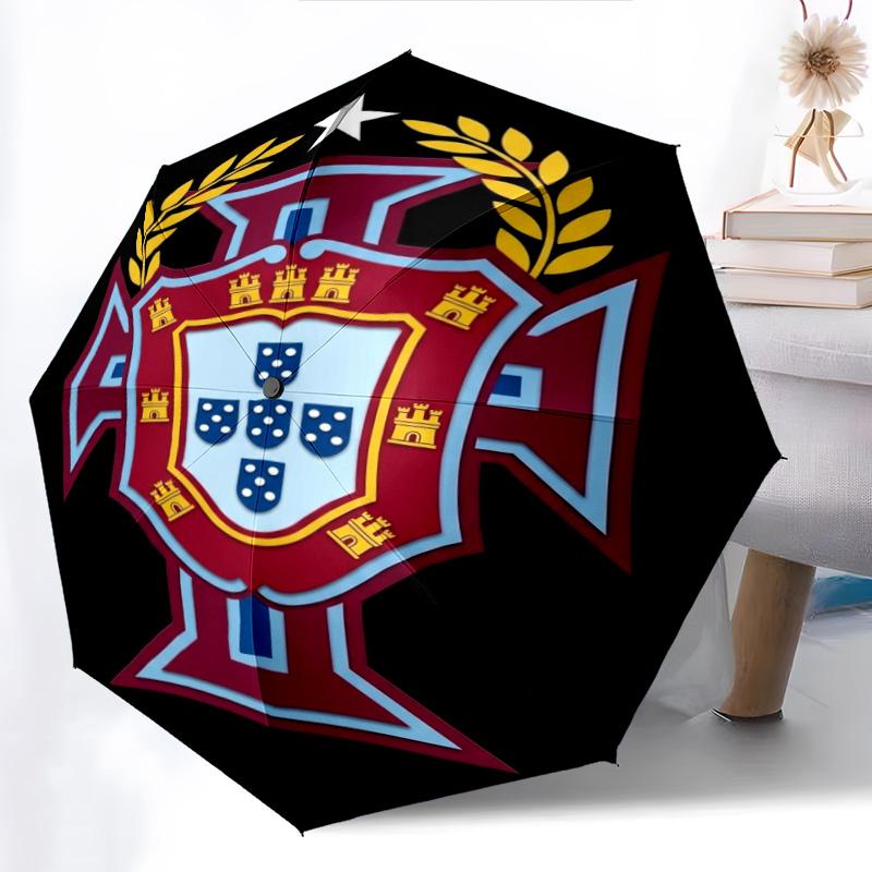 Royal Emblem Design Folding Umbrella Suitable for All Seasons 8 Paraphenoid Bones Sun Umbrella Umbrella Umbrella
