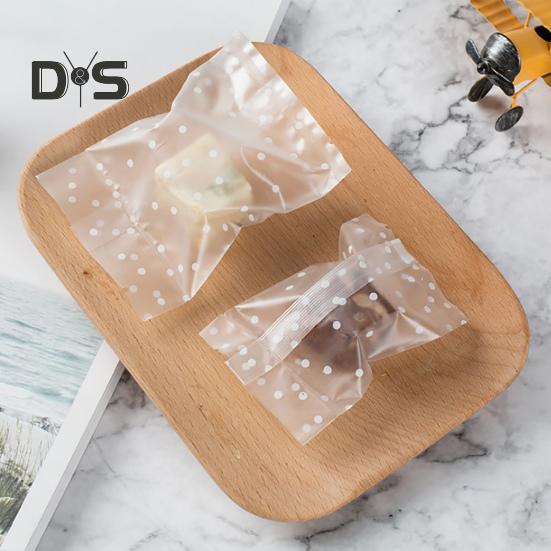 100Pcs/Pack Machine Seal Bags Clear Waterproof Plastic White Dot Vacuum Sealer Bag Cookie Food Saver Storage