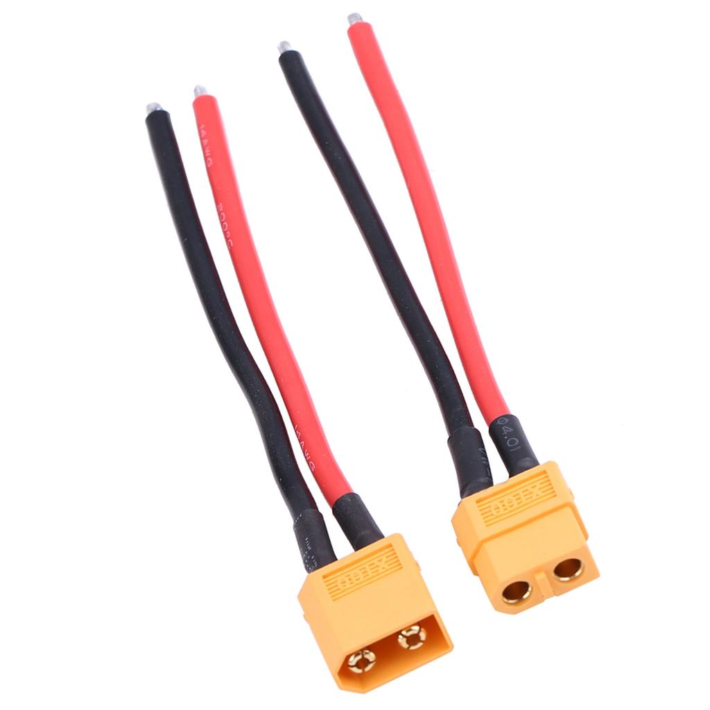 2Pcs Set XT60 Female, Adapter 14AWG Silicone Cable xt 60 connectors Male Connector stecker xt60 kabel Wire RC Accessory