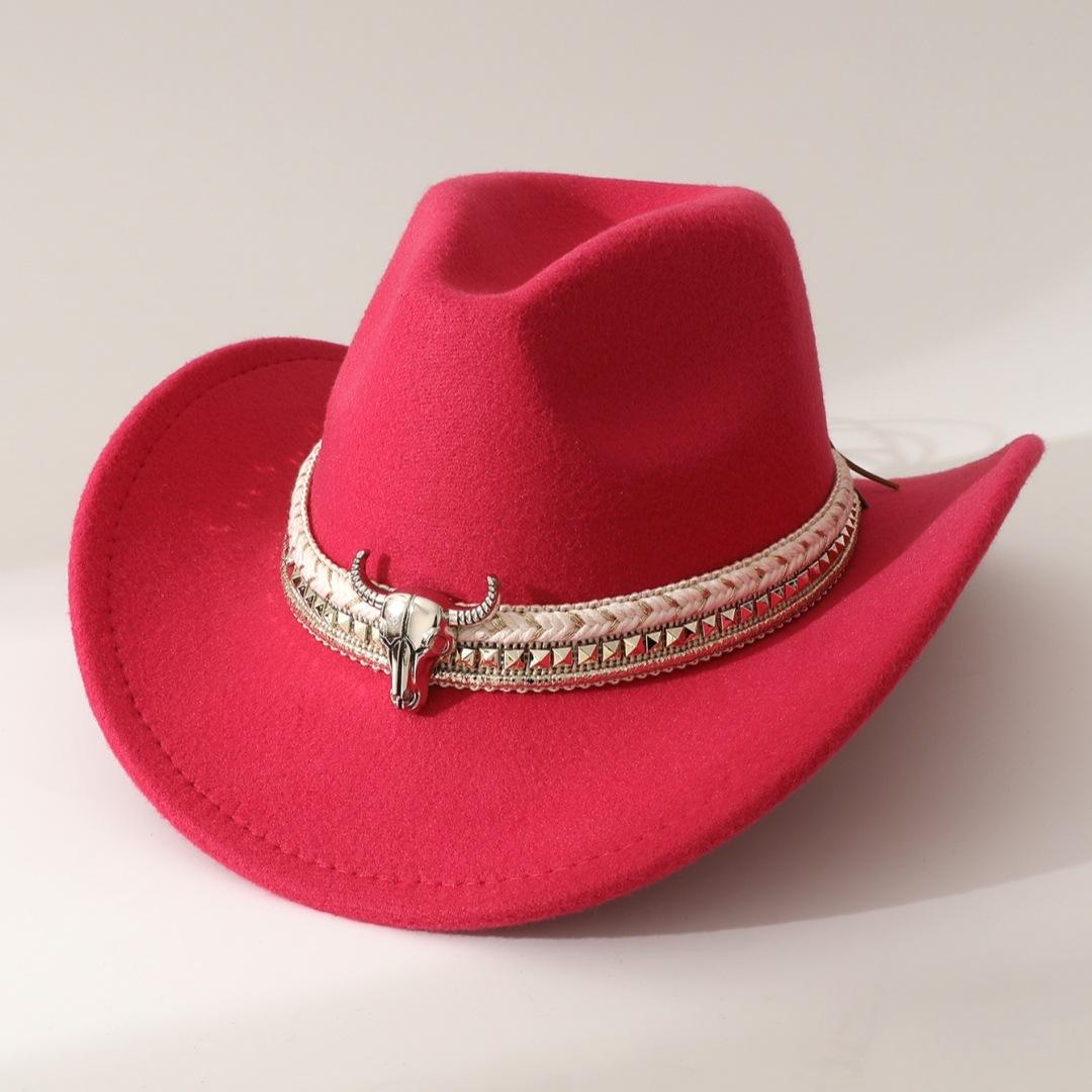 Neue Herzförmige Cowboykopf-Accessoires Cowboyhut Filzhut Neuer Outdoor-Hut für Herren und Damen Ritterhut brown