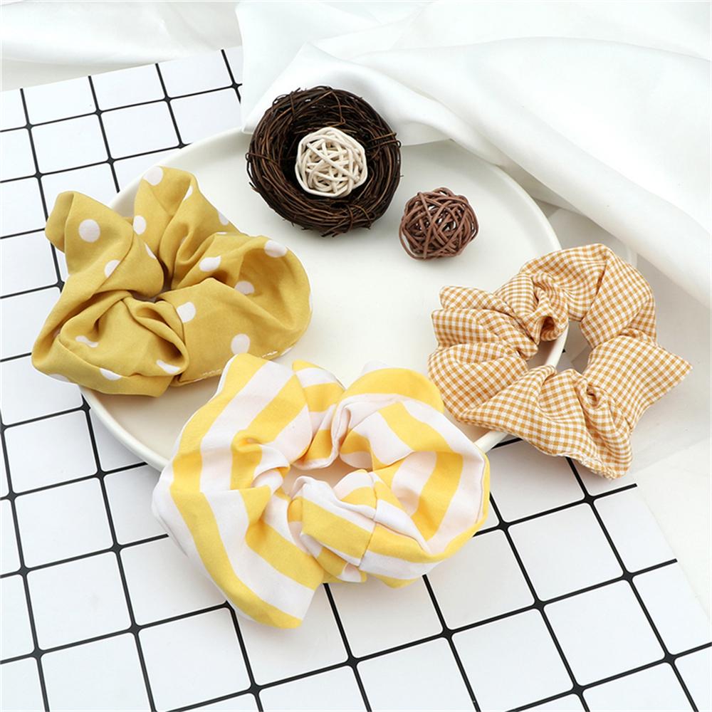 3/5pcs Yellow Green Collection Rubber Band Colorful Cute Elastic Headwear Fashion Women Girls Hair Bands Holder Hair Accessories