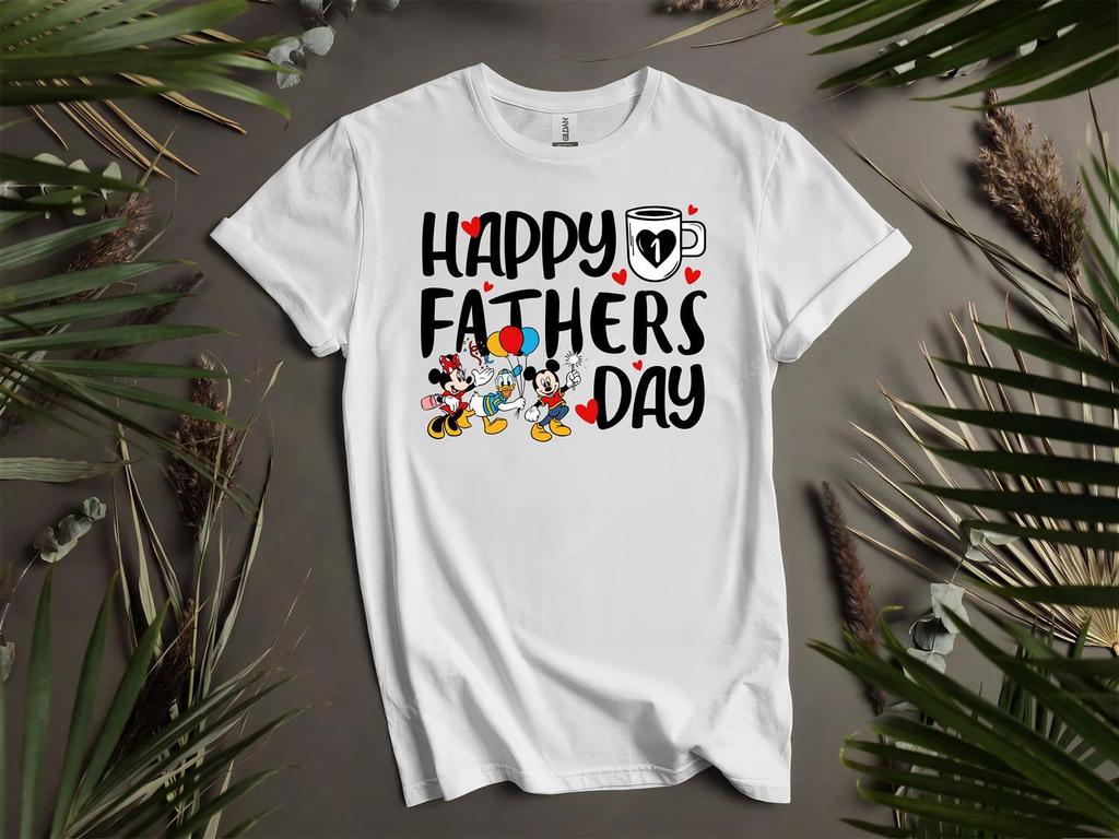 Happy Fathers Day Mickey Minnie DonalT-shirt T Shirt Men Women Unisex Tshirt L97