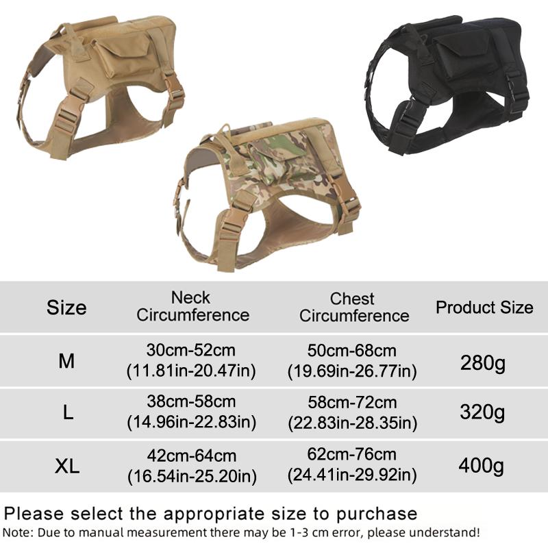 Adjustable Large Dog Harness Leash Set Tightness Strong Reflective Dog Tactical Vest Double Use Leash Medium Dog Accessories