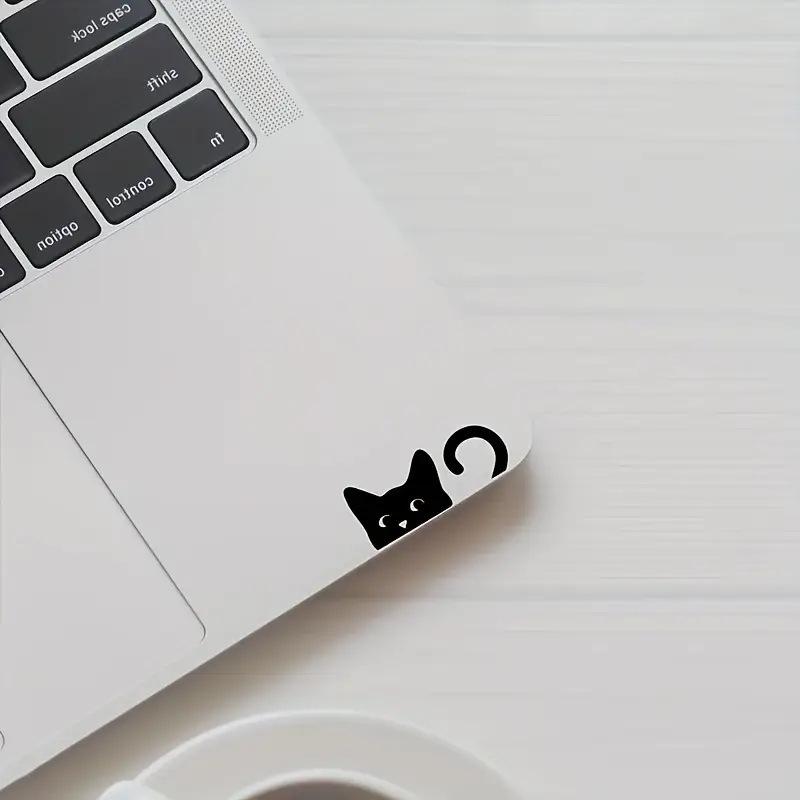 Black Cat Peeker Sticker, Blank Button, Vinyl Decal, Car Stickers, Vinyl Stickers Cat Deca