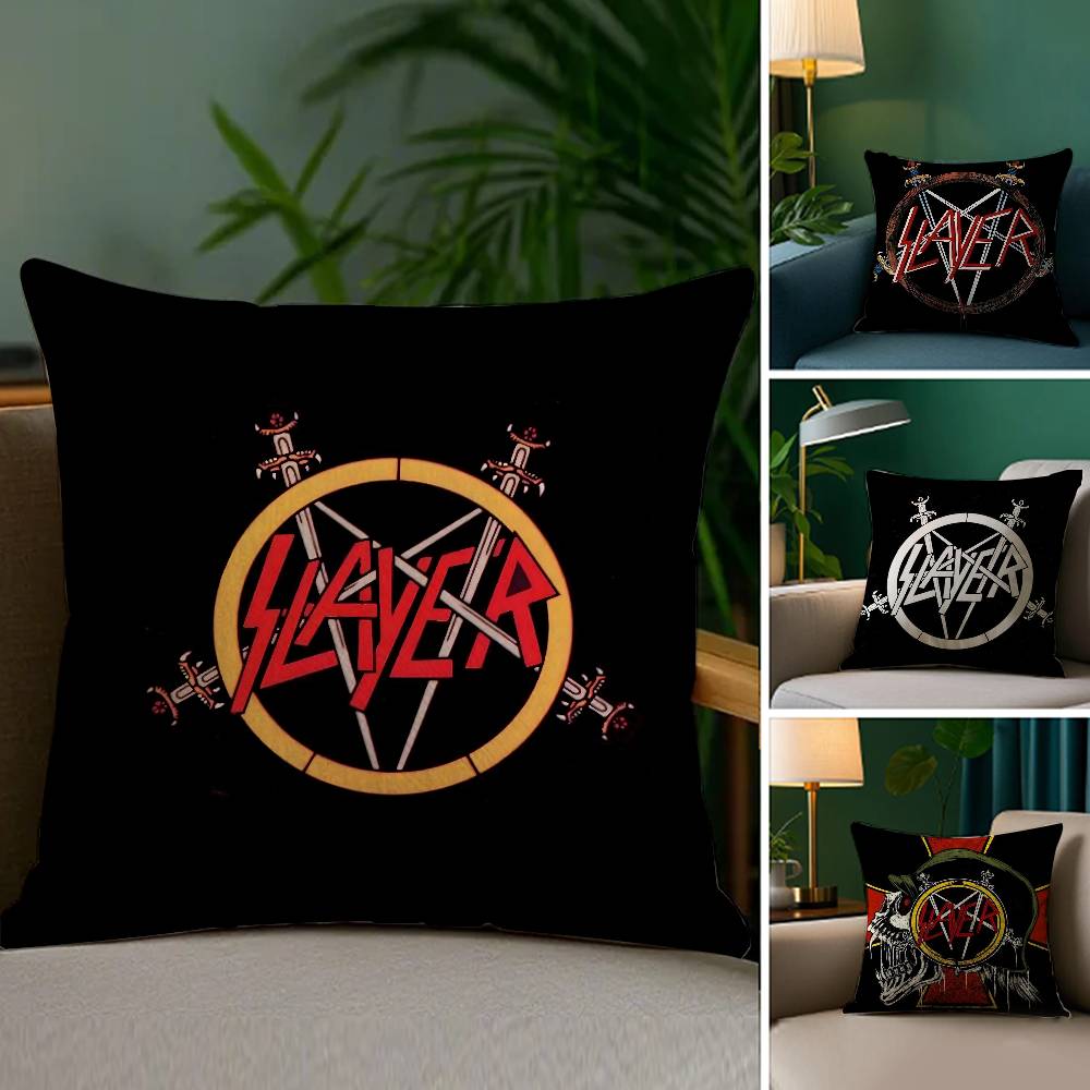 SlayerS MMetal Rock Pillow Case Sofa Living Room Bedroom Doublesided Printing Square Cushion Nap Time Pillow Case