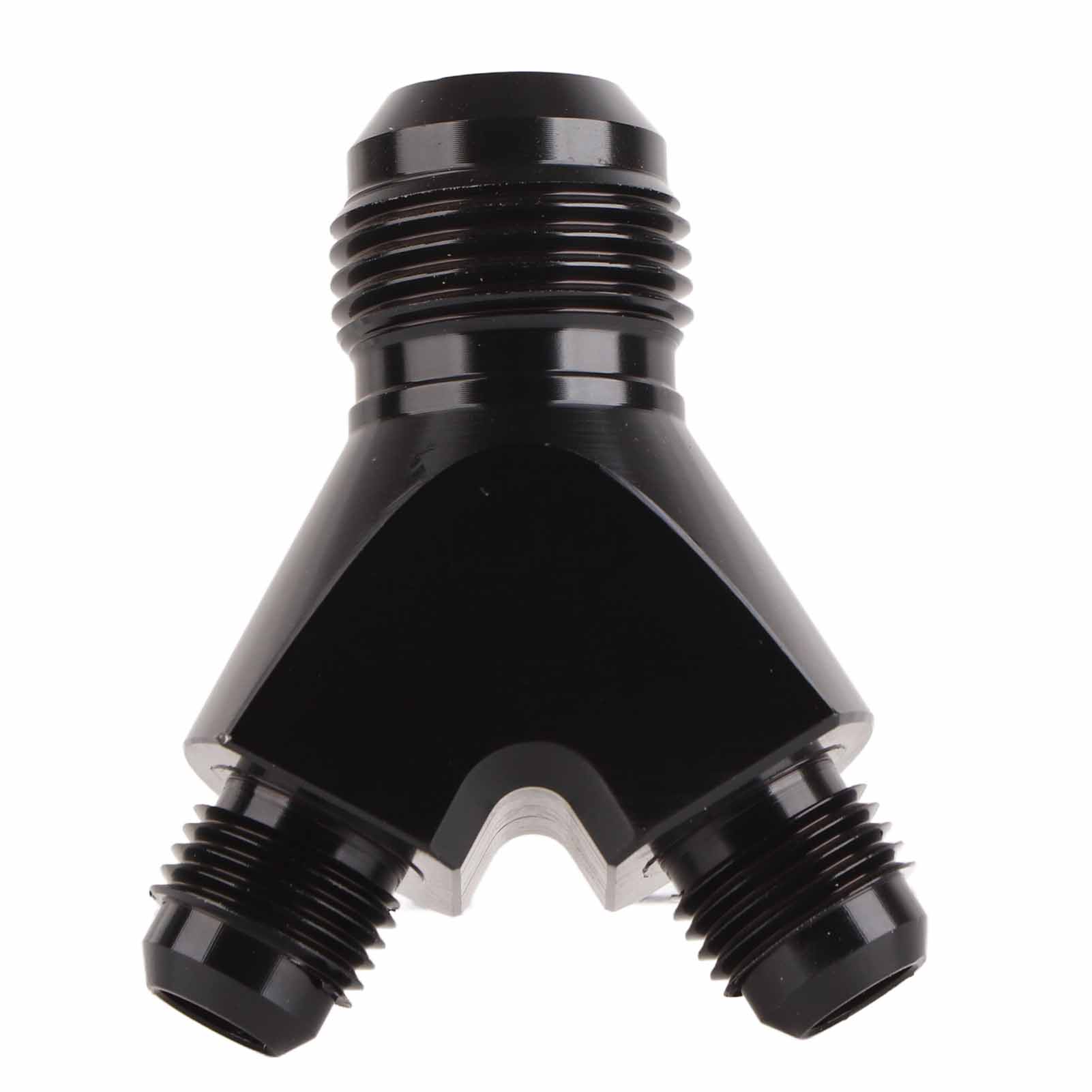 

AN10 10AN до AN6 6AN Зовнішній Роз єм Розвальцьований Y-Блок Фітинг Адаптер Чорний