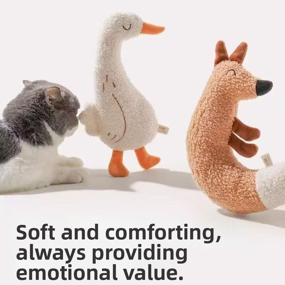 Plush Pet Teething Toy Rustling Sound Cat Interactive Toy Cat Dog Chewers Toy Relieve Boredom