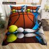 Tennis Ball Duvet Cover Set Sports Game Themed Bedding Set Twin Size For Boys Teens Adult Tennis Racket Ball Comforter Cover