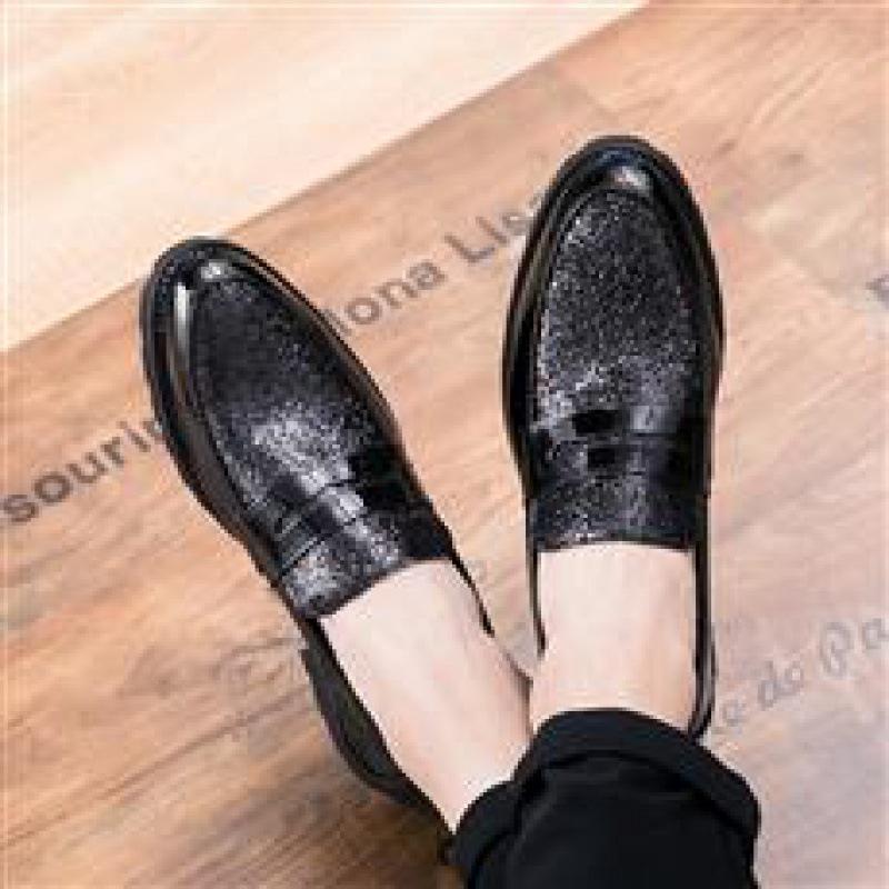 

2025 new foreign trade casual leather shoes fashion leather shoes men s business leather shoes leather shoes 38 чёрный