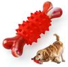 LIFLIX Large Dog Toys Dog Chew Toys Durable Unbreakable Nylon Natural Rubber Teeth Brushing Stress Relief Hard Bone Shape