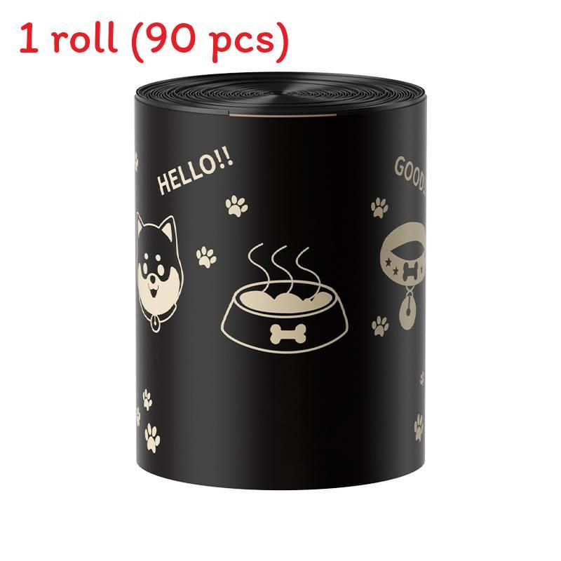 Heavy Duty Pe Drawstring Trash Bag For Kitchen Home Use Large Capacity And Dog Print Design