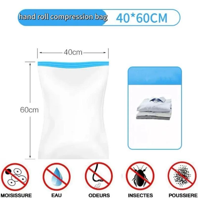 Travel Compression Bags, Roll Up Travel Space Saver Bags for Luggage, Cruise Ship Essentials Cothes, Folding Compressed Bag