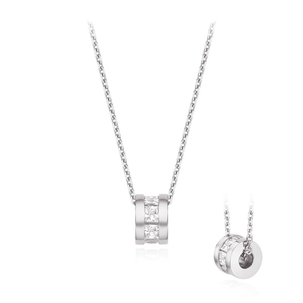 [Stonehenge]] Silver Cubic Necklace